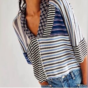 Free people Striped Multicolor Women's Top small